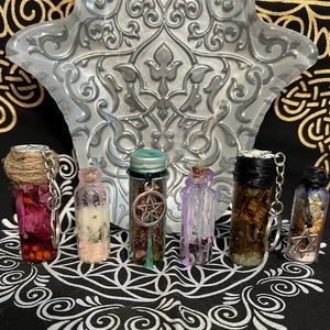 Handmade Spell Jars, Keychains and Necklaces